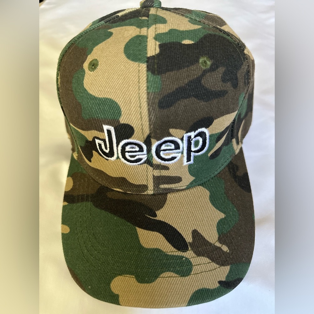 Jeep Green and Brown Camouflage Trucker Baseball Cap